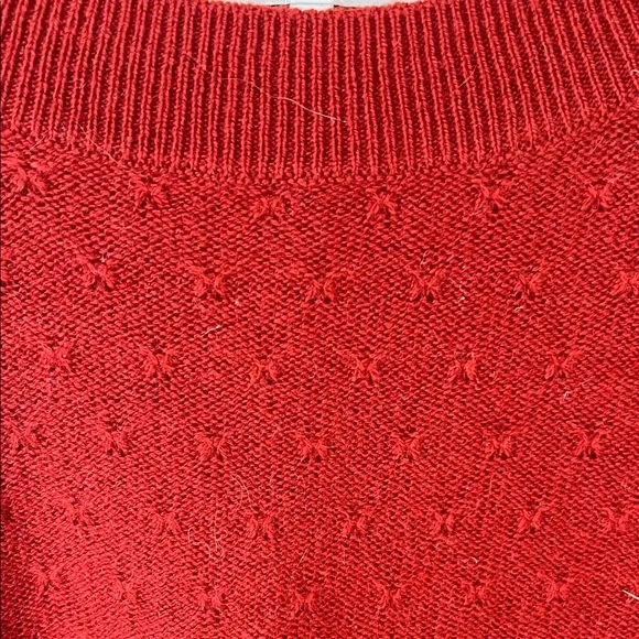 Frame Denim Red Puff Sleeve Sweater Sz S - Picture 4 of 6